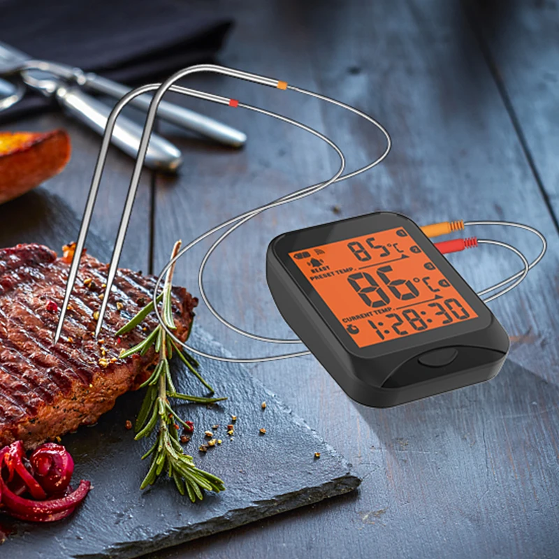 Wireless Digital Blue tooth BBQ Meat Cooking Thermometer with Free Ios Android APP