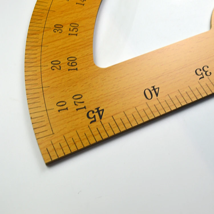 Teacher Blackboard Drawing Tool Classroom Supply Hand Tool Supply Protractor Set Math Classroom Teaching Protractors Nature Wood