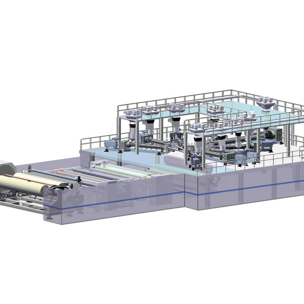 
SIMCHENG supply high collocation barrier film machine with CLOEREN T die 