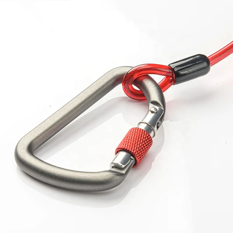 Extension Spring 5.0mm pvc Coated Colorful Tool Tether Coil Spring Lanyard  for safety