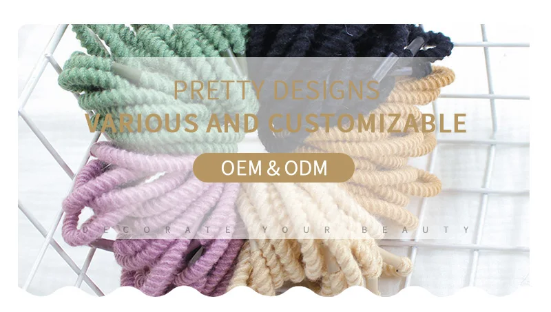 Wholesale factory price  Simple colorful elastic rubber hair bands  for daily life