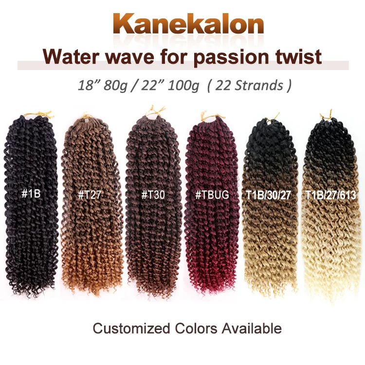  Оптовая продажа синтетические плетеные волосы Kanekalon Passion 18 дюймов 24
