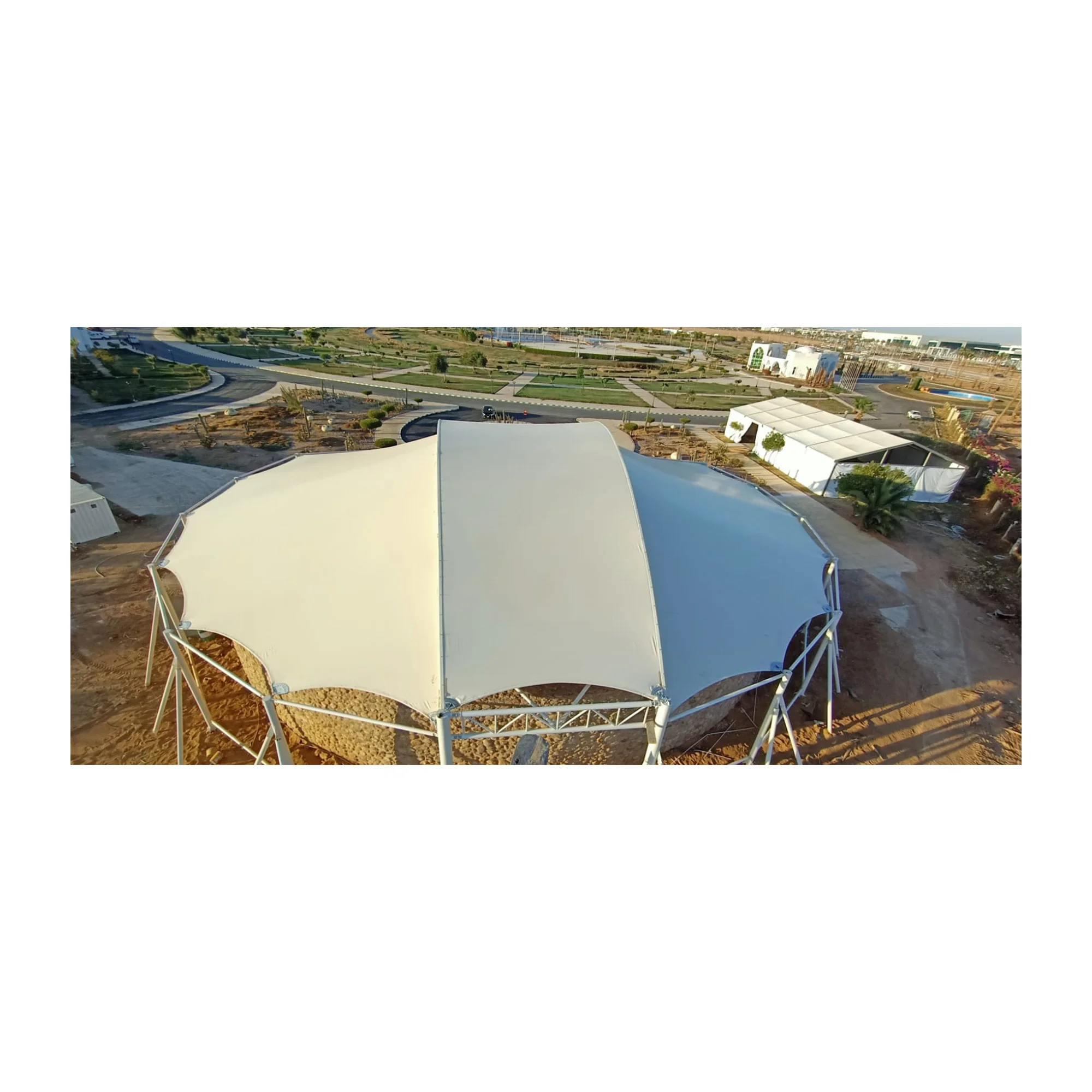 FAPTEX 1008F High Strength Architectural PVC Coated Polyester Fabric 1550GSM with PVDF and Acrylic Top Coat