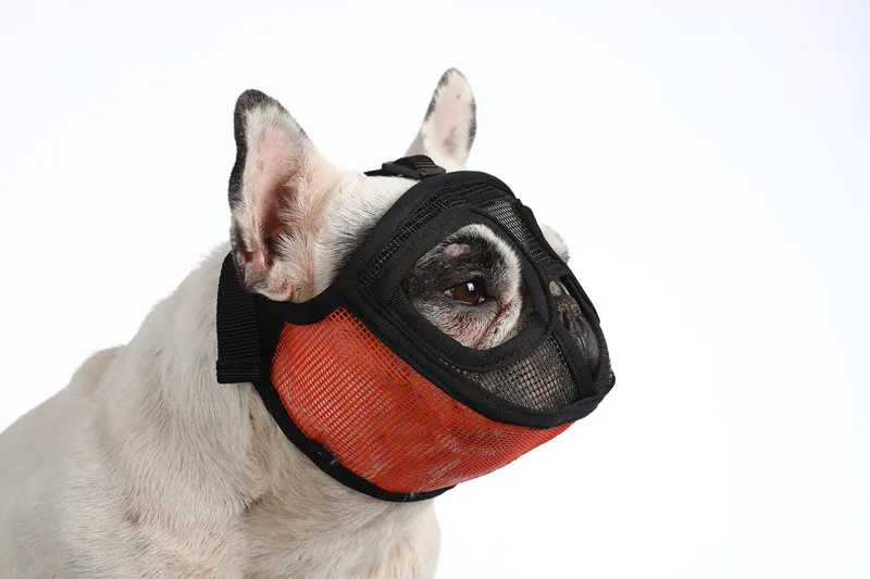 French BullDog Muzzle Breathable Mesh Dog Muzzle For Dogs