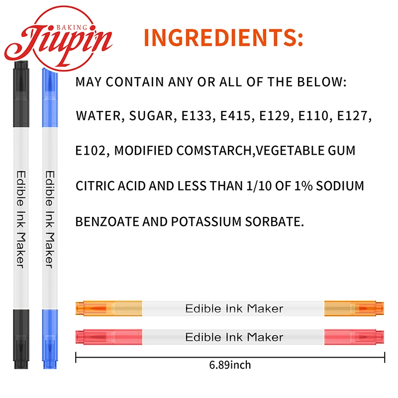 Оптовая продажа съедобная Желейная ручка Двусторонняя пищевая белая украшение для торта печенья