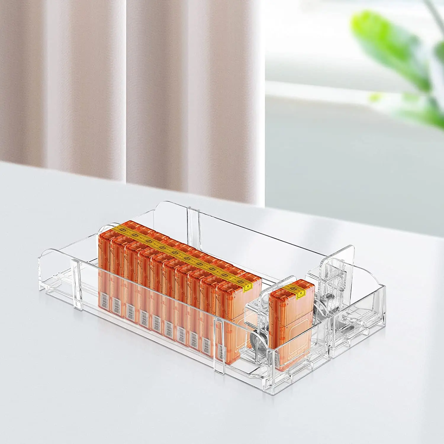 Supermarket Display Tray with Pusher,Plastic Product Rack Pusher,Shelf Divider and Pusher