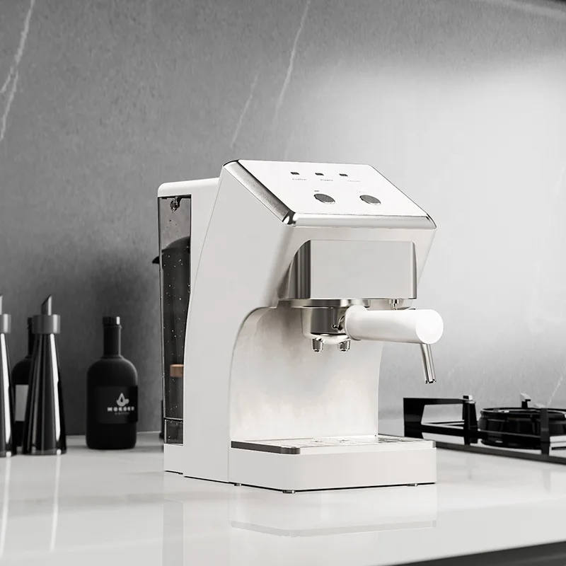 Semi-Automatic Coffee Machine Mini Milk Container Italian Espresso Coffee Making Machine