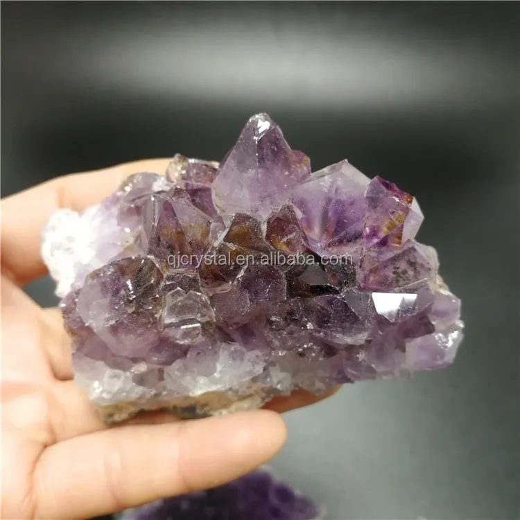 Высококачественный натуральный виноградный аметист кварцевый кристалл Кластерные геоды для
