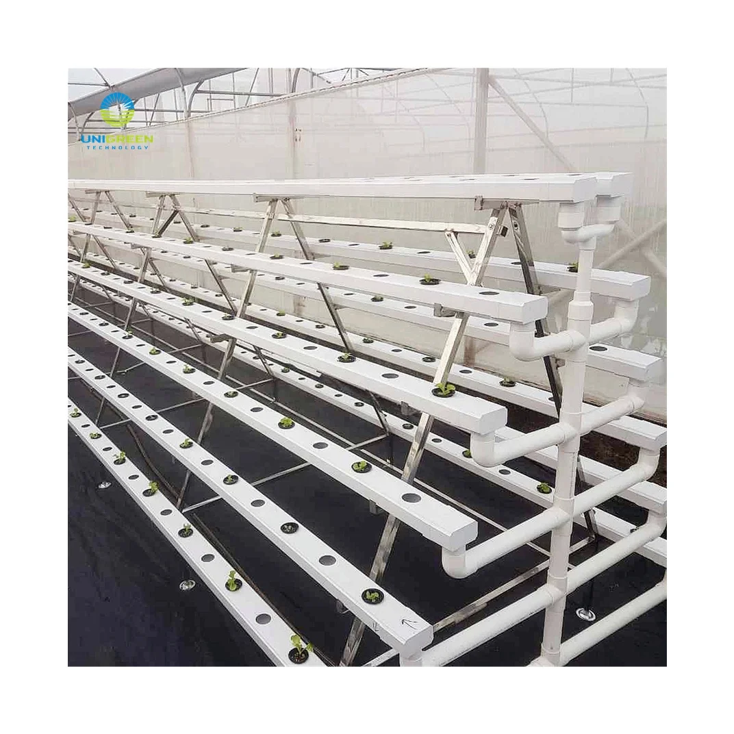 Vertical Nft Hydroponic Growing System Pvc Square Nft Pipe A Type Hydroponic Vertical Leaf Vegetable Nft Channel For Greenhouse