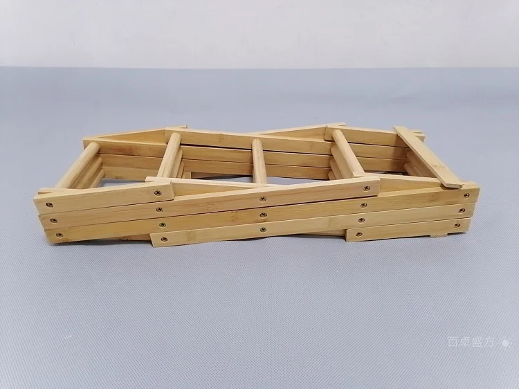  Durable Using Low Price Creative Solid Bamboo Foldable Wine Rack Red