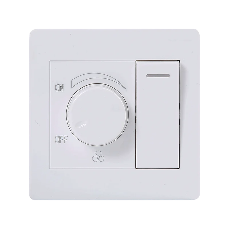 Casenl 1Gang 1Way Switch and Fan Dimmer ABS Outside Material Commonly used at home white color