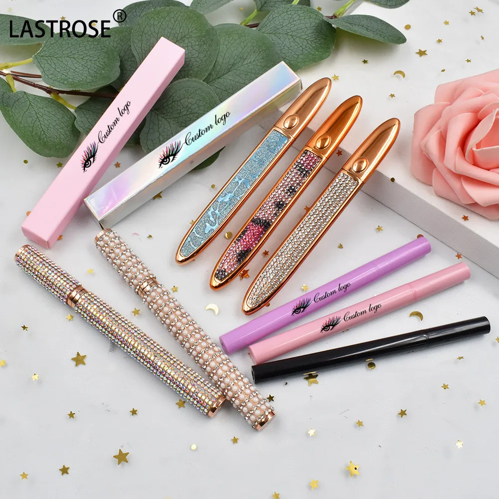 2 in 1 Magic Eyeliner Pen Adhesive Glue Pen Transparent Black Long Lasting Waterproof Eyeliners 3D Mink Lashes Pens