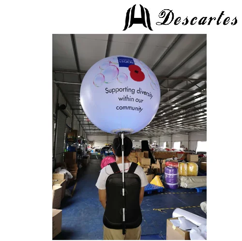 Human Size Inflatable Backpack Walking Sphere For Events Promotional