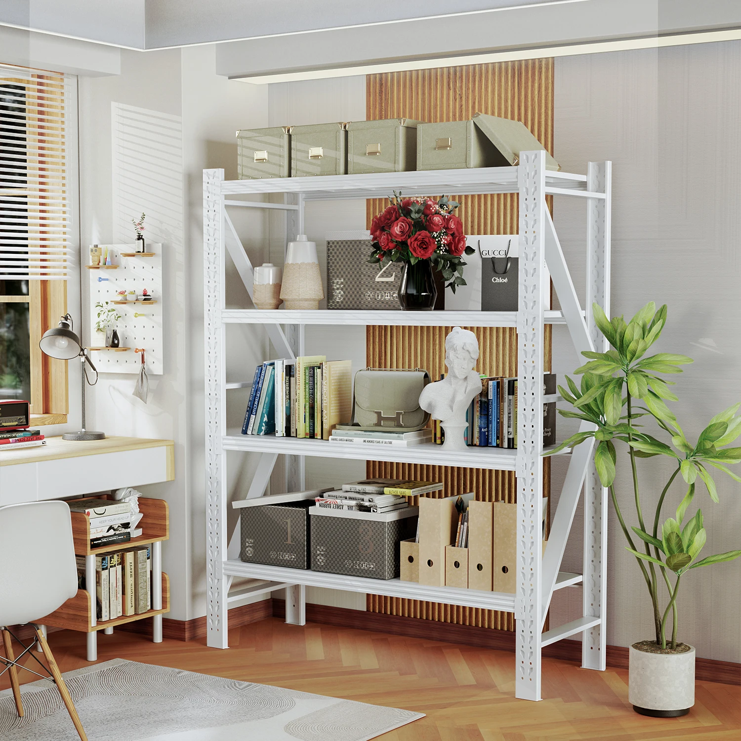 High Quality 4 Tiers Steel Metal Metro Office Garage NSF Wide Chrome Wire Shelf Adjustable Metal Shelving Kitchen Storage