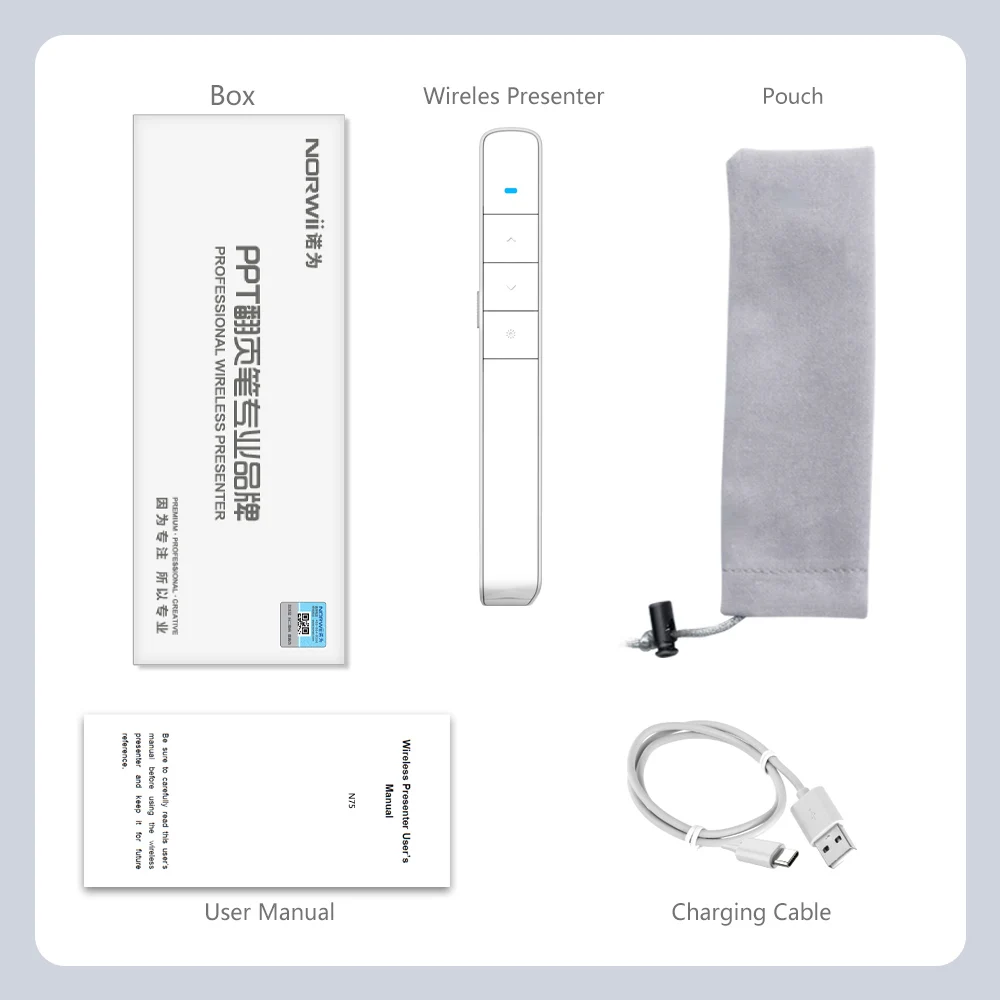 N75 Presenter USB Projector Pen Laser Pointer Remote Control Presentation Wireless Presenter