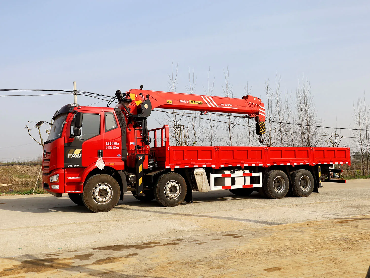 Sany Palfinger hook lift crane 10 ton 12 ton 14 ton For FAW Cargo Truck Hydraulic Telesocpic Mounted Boom Crane