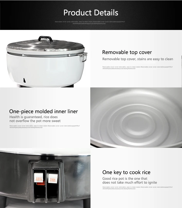Factory Price ETL Approved Gas Rice Cooker 10Liter With Cast Aluminum Innerpot For 50 Persons 50 Cups Commercial Gas Rice Cooker