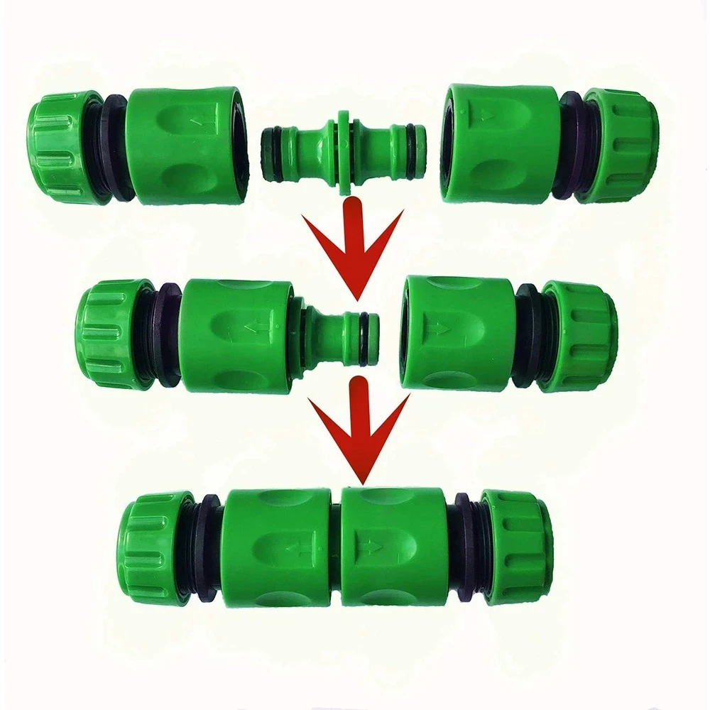 Garden Watering Hose ABS Quick Connector 1/2 End Double Male Coupling Joint Adapter Extender Set For Pipe