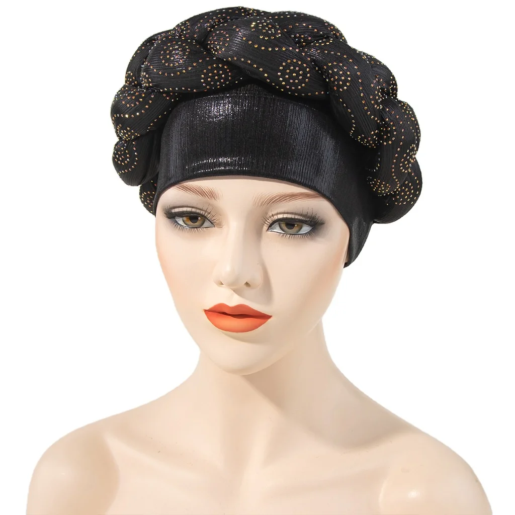 Turban Hats Women Muslim Headscarf Wholesale Braided Head India Turban Hat For Women