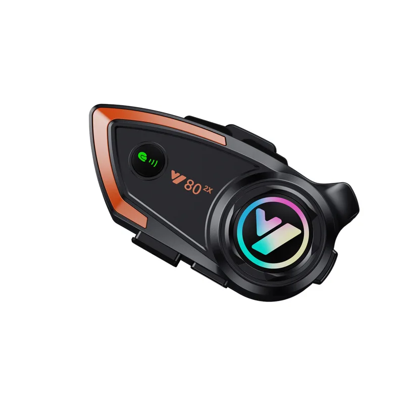 Y802x  Intercom Motorcycle Helmet Headset  2 Rider Intercom Communication GPS Interphone Waterproof Headphone Earphone