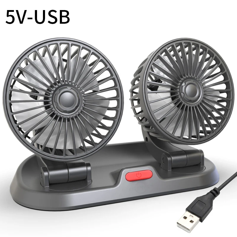 Универсальный USB автомобильный охлаждающий вентилятор 5 В/12 В/24 В Регулируемый мини-вентилятор с