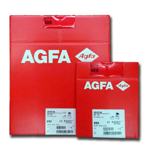 Синяя 14x17 дюймов 35x43 см Agfa Drystar DT 2B сухая Тепловая рентгеновская медицинская пленка с