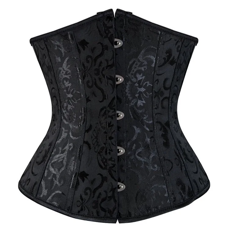 Mesh 24 Steel Boned Slimming Fashion Waist Support Fajas Sexy rippon decorative pattern With  Lace Corset waist for  Womens