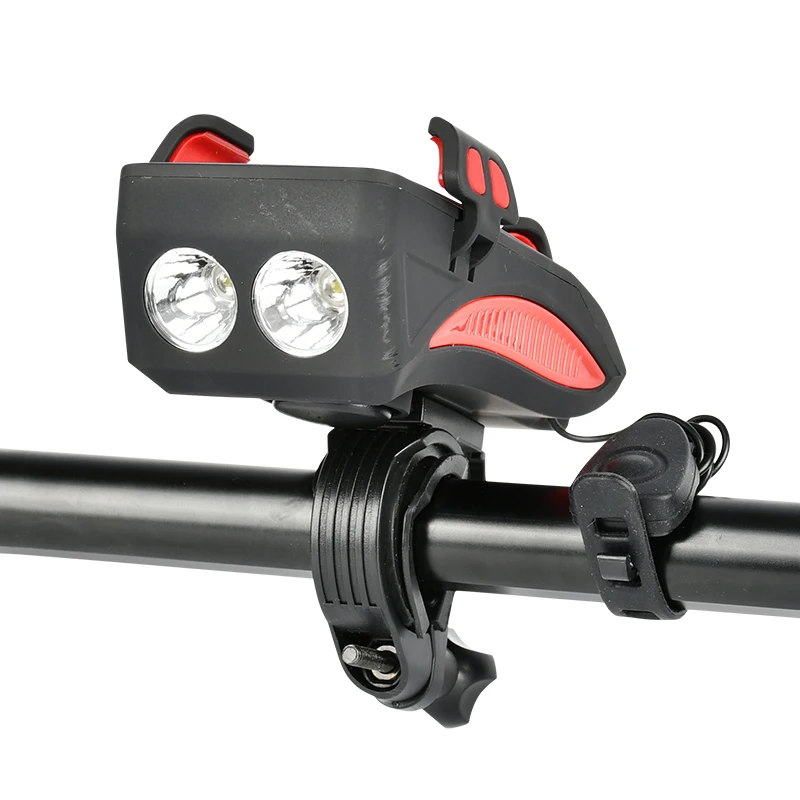 ABS Material wholesale Bicycle Horn Light,Rechargeable Speakers Phone Holder Electric Bicycle Folding Light With Horn