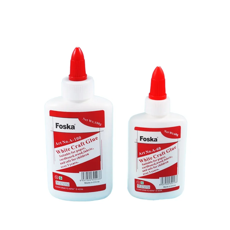 Foska сильный клей 40 мл 60 100 125 225 500 нетоксичный белый для бумаги и дерева