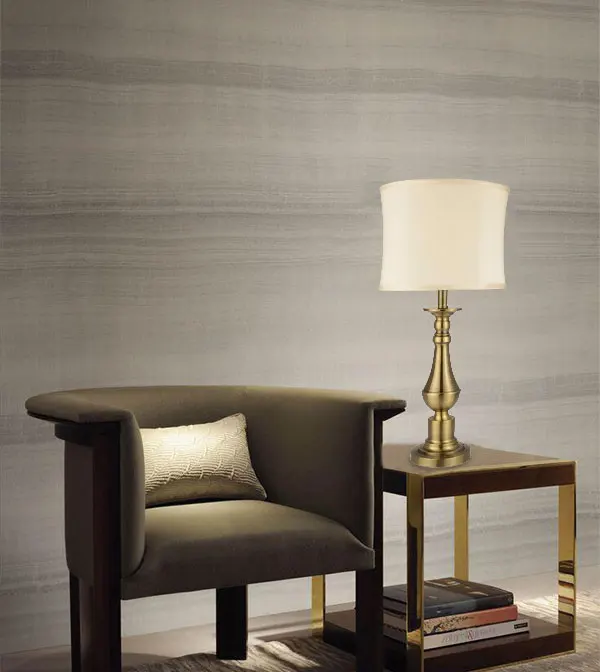 American all-copper classical metal table lamp simple creative designer living room bedroom bedside modern home decoration lamp