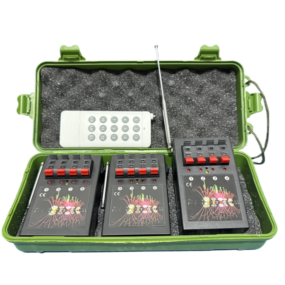 Wholesale party decorations 12 channel wireless remote control fireworks ignition system cold fire fountain pyrotechnic machine
