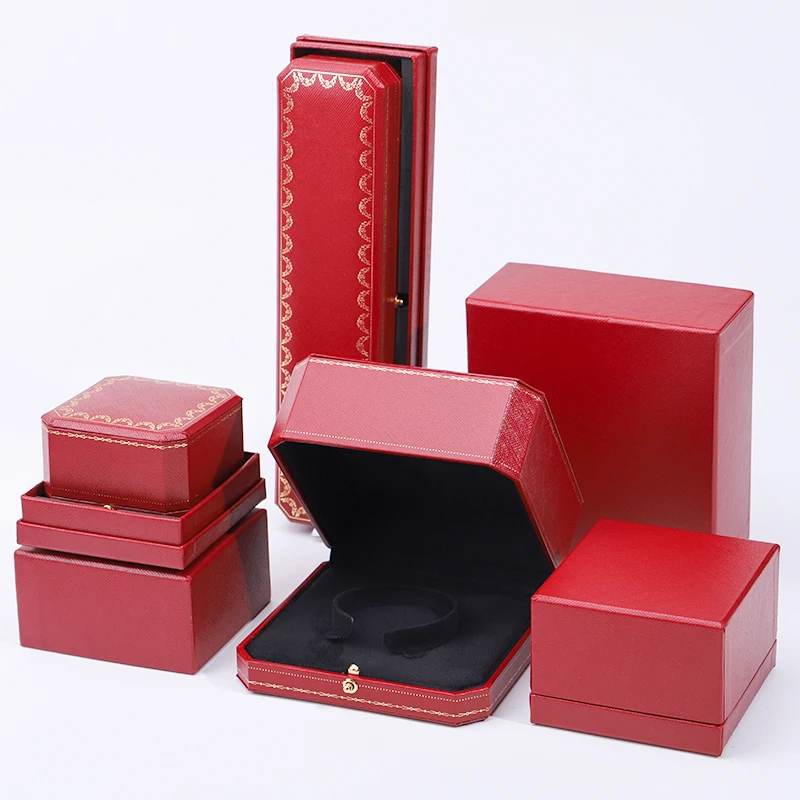 Hanhong wholesale custom luxury paper jewelry packaging box bracelet bracelet earrings necklace red ring jewelry box