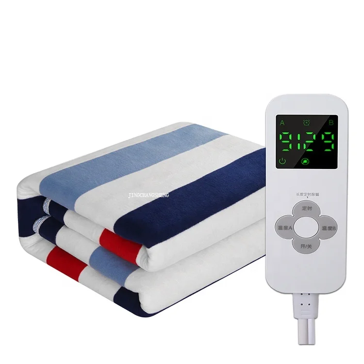 King Size Heating Blanket Reversible Flannel Heated Throw Electric Blanket