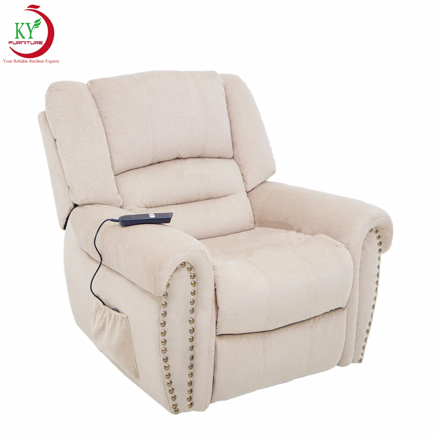 JKY Furniture ZOY China Morden Single Electric Lift Recliner Chair With Side Pocket