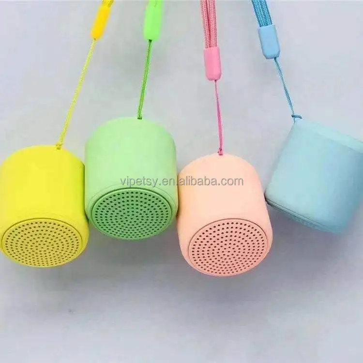 Mini portable macaron outdoor lanyard portable wireless BT speaker desktop small speaker