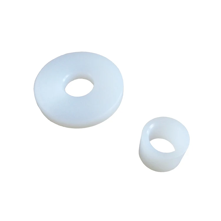 custom CNC turning flanged plastic nylon bushing