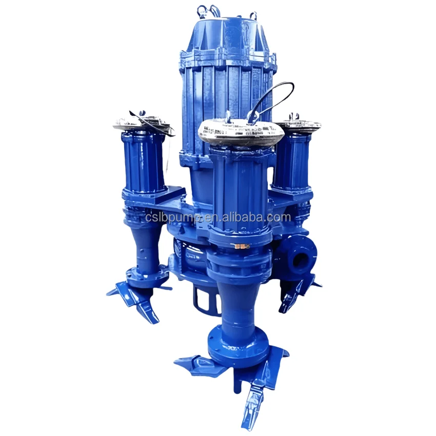 Sludge sewage sand suction pump, high flow vertical submersible slurry pump with agitator