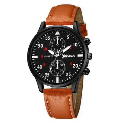 Trendy Fashion High Quality Newest Cheap Factory Price Popular Design Best Price men Quartz Watch Leather Band 40