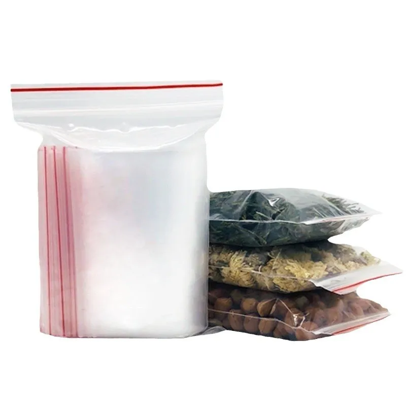 Wholesale Multi Stock Sizes Transparent Poly Reclosable Zip Bags,Custom Logo Clear Resealable Lock Seal Zipper Bags