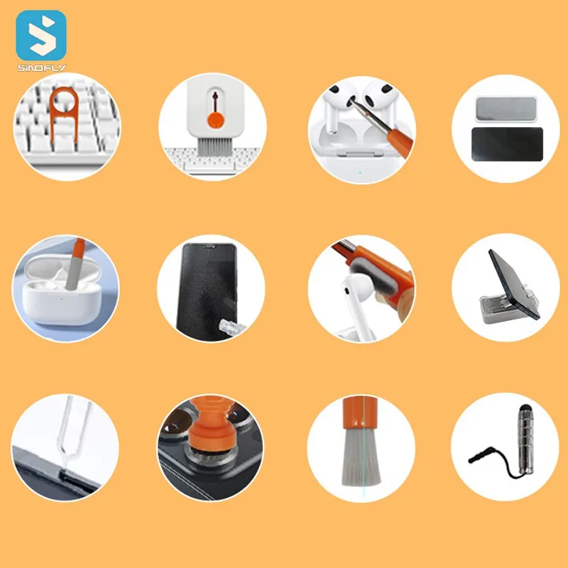 Hot Selling Multifunctional Earphone Cleaning Pen Portable Keyboard Headset Computer Phone Camera Tablet Cleaning kit For Airpod
