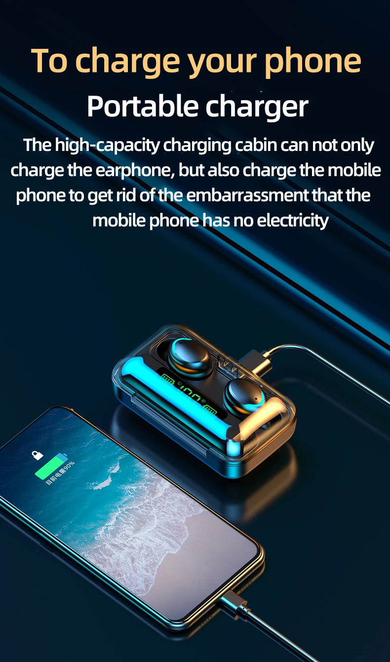  2021 Amazon Самая продаваемая тонировка для беспроводной BT наушники Powebank аудиофоны F9 5 F9-5 F9-5c F9-6 F9-8 F9-10 F9-11 наушники-вкладыши TWS
