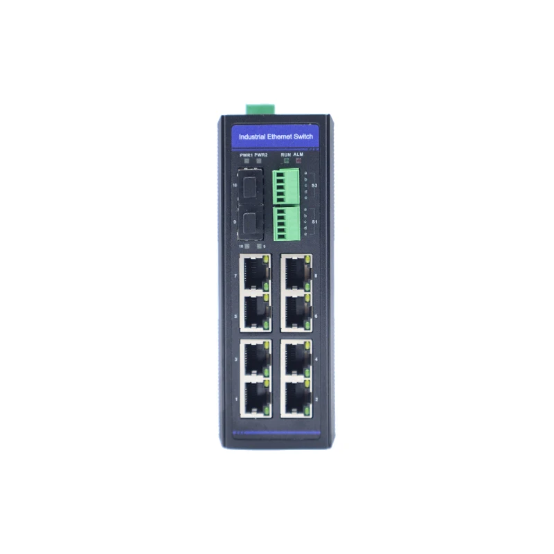 CE FCC 8 x 1000M RJ45 2 x 1000M SFP 2 x RS485 232 433 ports Industrial Managed Ethernet Switch