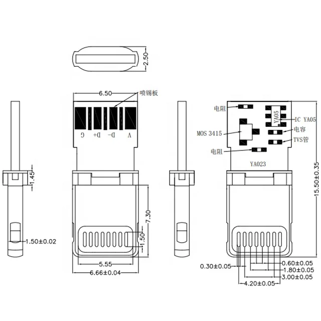  Высококачественный USB-кабель для быстрой зарядки мобильного телефона длиной 1