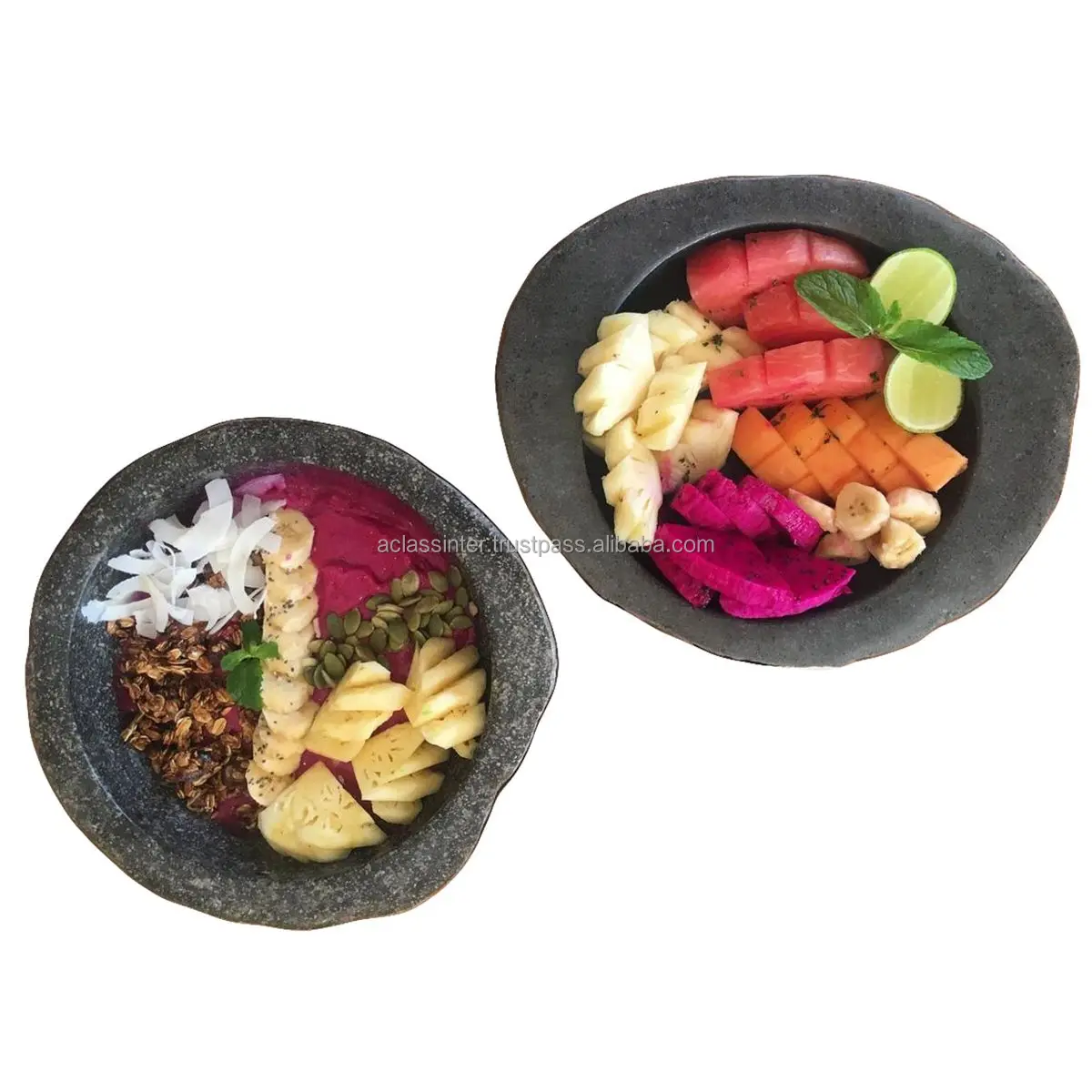 
Anyer Natural Stone Salad Bowl Amazing hand crafted from 1 solid river stone 