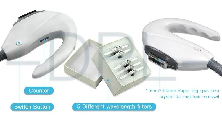 DPL Opt Laser Professional 2 IN 1 IPL Laser Ice Handpiece for Skin Rejuvenation Depilator Hair Removal Machine