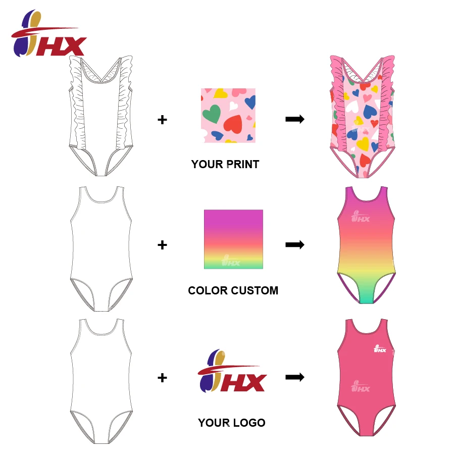 Summer One Piece Bathing Suits Toddler Kids Swimsuits Beach Swimwear for Baby Girl Swimwear Custom