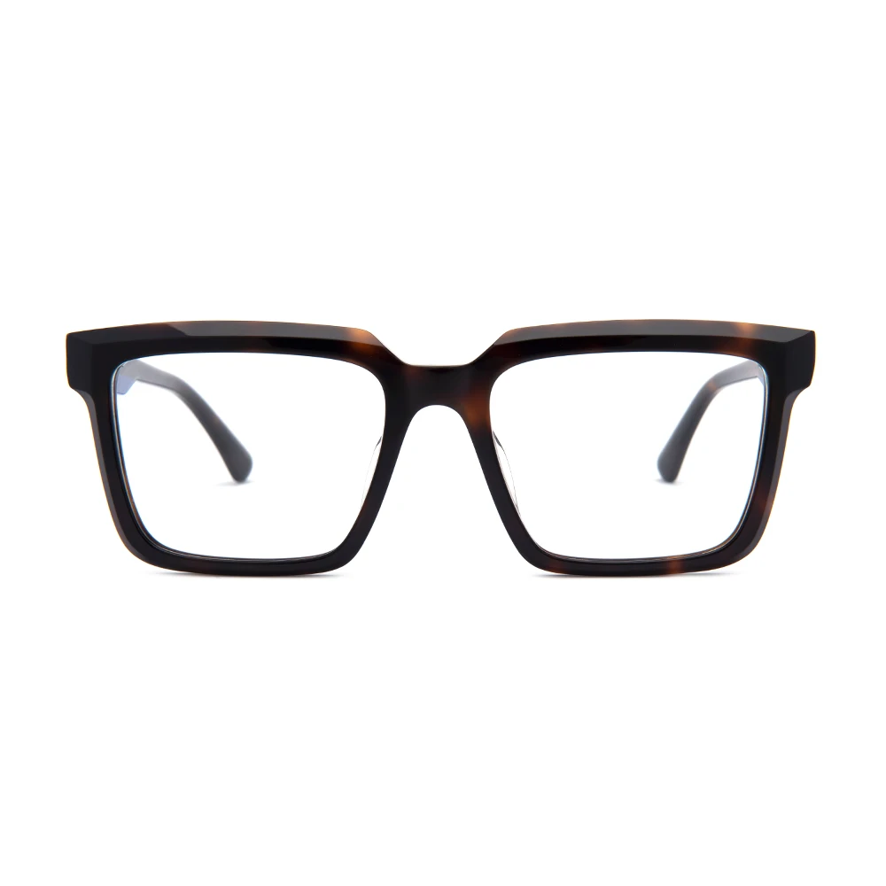 OEM Private Label Fashion Big Square Black Women Men Glasses Frame Acetate Laminated Eye Glasses For Men