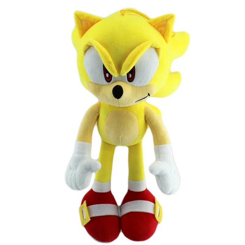 New 30CM Super Sonic Hedgehog Mouse Plush Doll Hedgehog Doll Cartoon Anime Movie Accessory Toy Gift