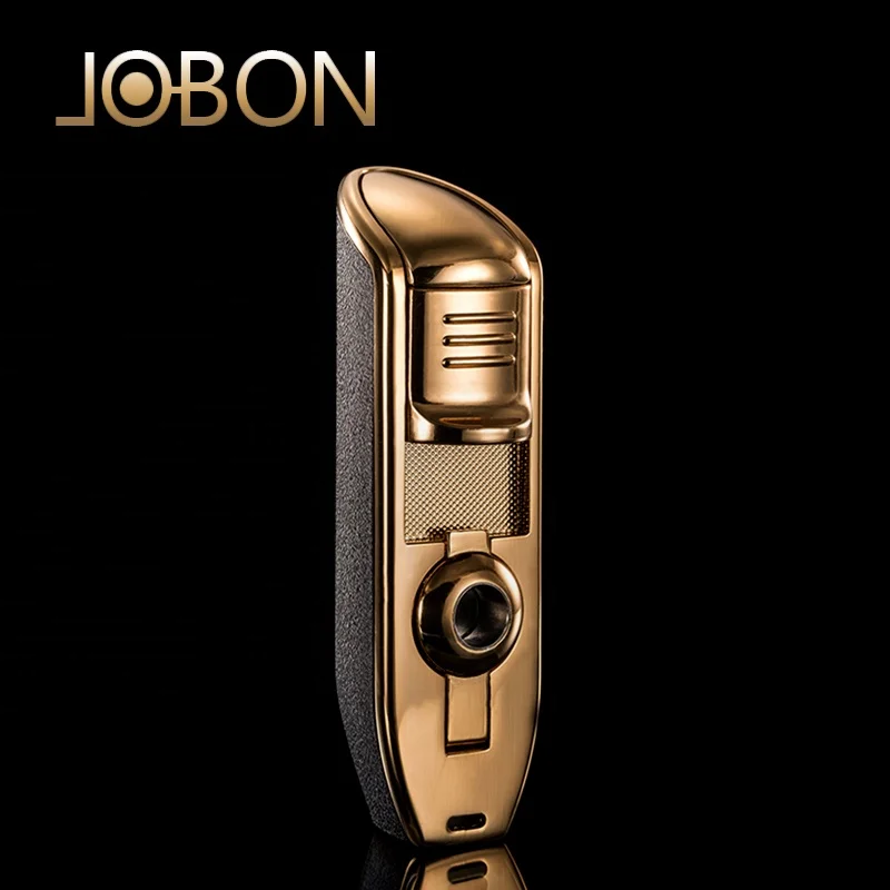 JOBON smoke оптовая продажа многоразовая зажигалка с тремя синими пламенями Бутаном газовыми сигаретами горелками