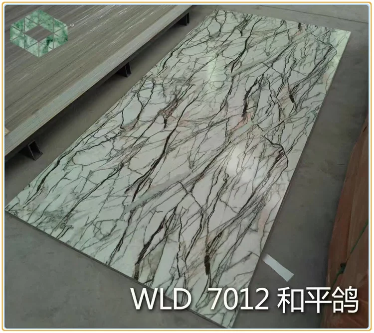 PVC material UV plate simulation waterproof marble self-adhesive large-size